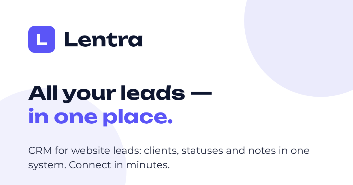 Lentra CRM banner